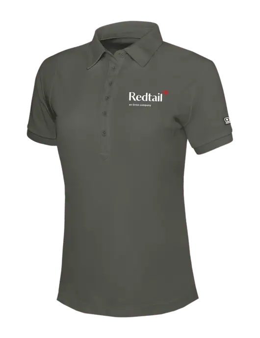 OGIO Womens Medium Grey Jewel Polo w/Redtail Logo