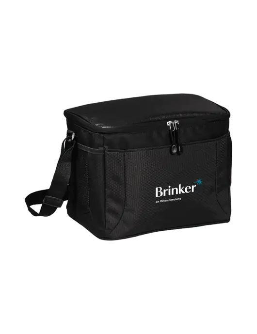 12 Can Black/Black Cube Cooler  w/Brinker Logo