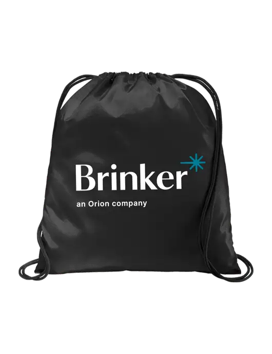 Drawstring  Black Cinch Pack w/Brinker Logo
