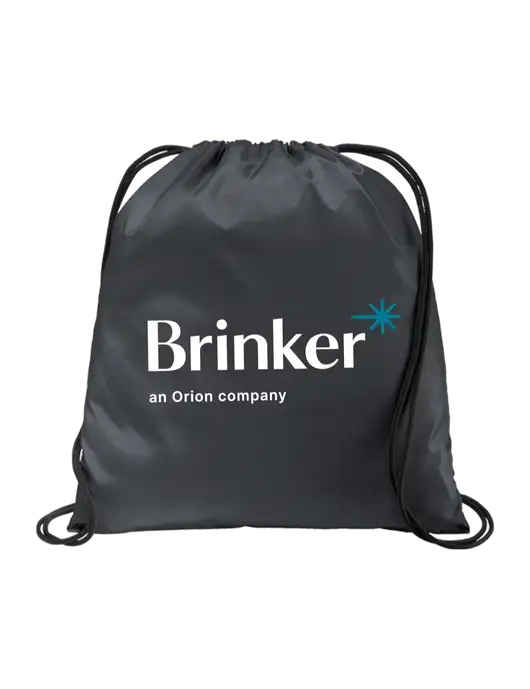 Drawstring  Graphite Grey Cinch Pack w/Brinker Logo
