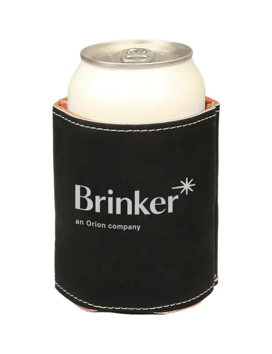 Black Leatherette Beverage Holder w/Brinker Logo