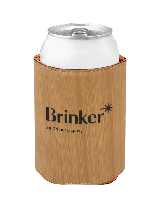 Bamboo Leatherette Beverage Holder w/Brinker Logo