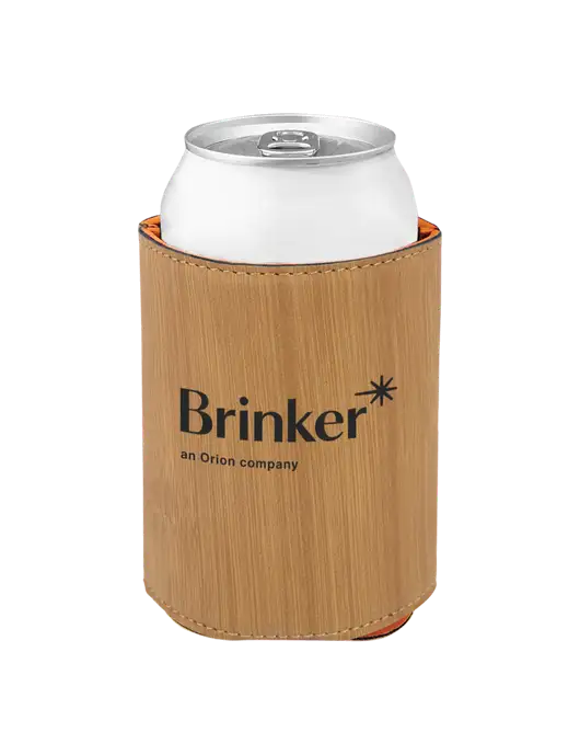 Bamboo Leatherette Beverage Holder w/Brinker Logo