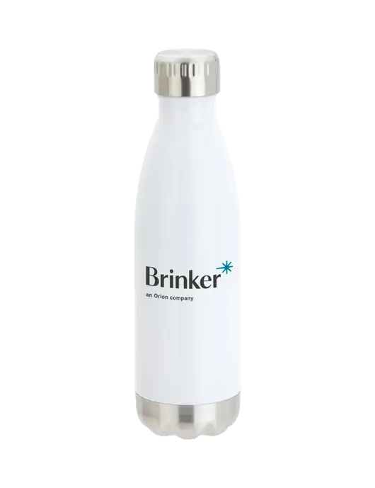 City Go White 17 oz Insulated Bottle w/Brinker Logo