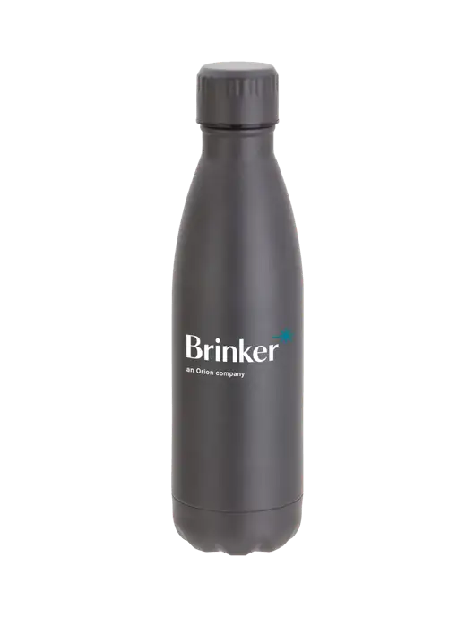 City Go Matte Charcoal 17 oz Insulated Bottle w/Brinker Logo