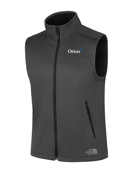 North Face Dark Grey Heather Ridgewall Soft Shell Vest w/Orion Logo