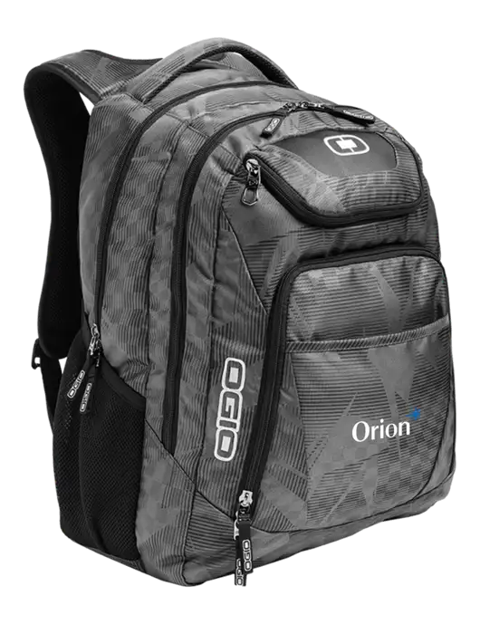 OGIO Race Day Silver Excelsior Laptop Backpack w/Orion Logo