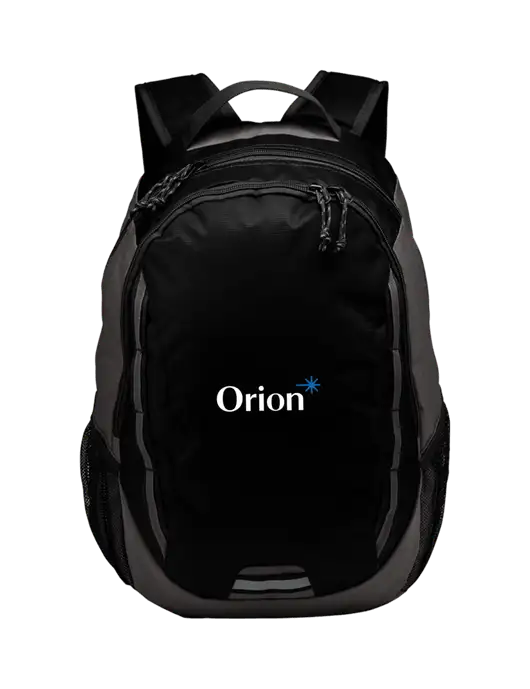 Ridge Black/Dark Charcoal Laptop Backpack w/Orion Logo