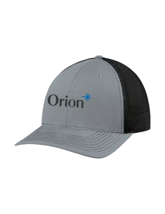 Richardson Adjustable Snapback Original 112 Trucker Cap Heather Grey w/Black Mesh w/Orion Logo