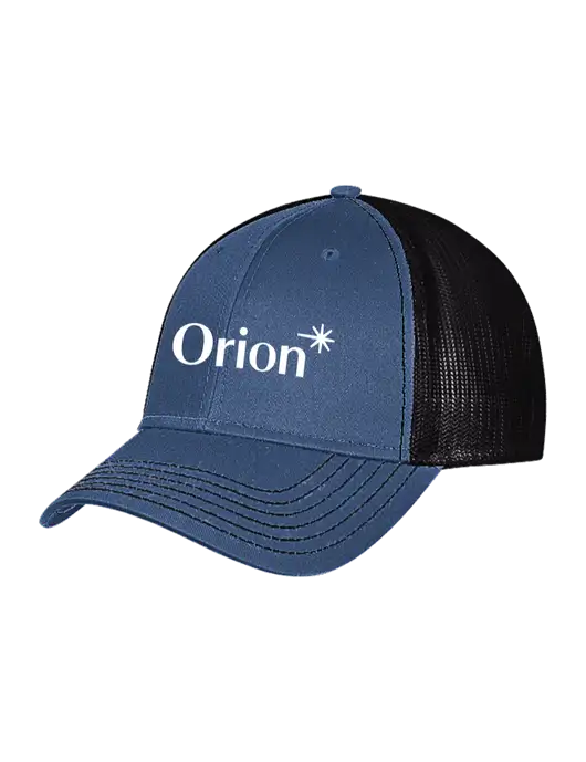 Dark Royal/Black Mesh Trucker Cap Snap Back w/Orion Logo