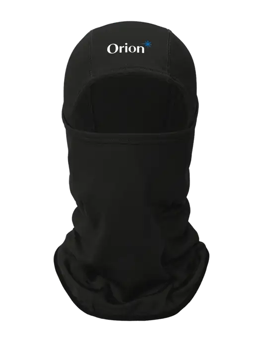 Black CornerStone Smooth Fleece Face Mask w/Orion Logo
