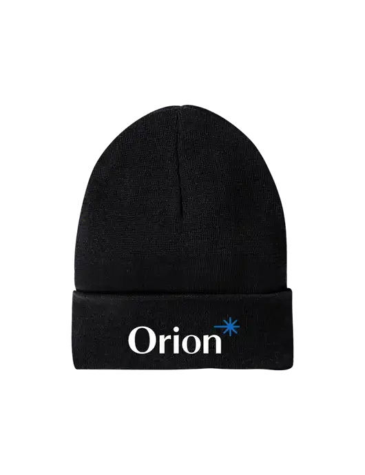 Recycled Black Beanie w/Orion Logo