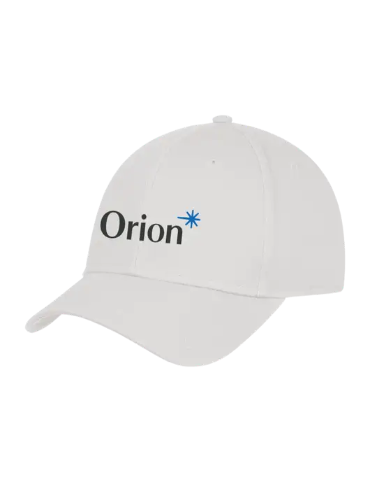 White Structured Cap Hook & Loop w/Orion Logo