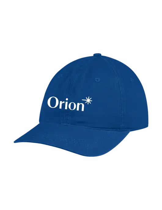 Garment Washed Unstructured Twill Royal Cap w/Orion Logo