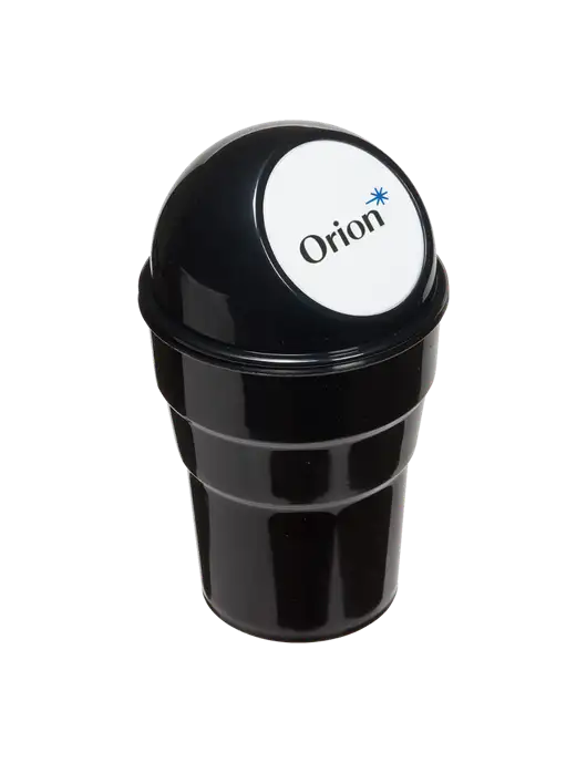 Black Car Cup Holder Trash Can w/Orion Logo