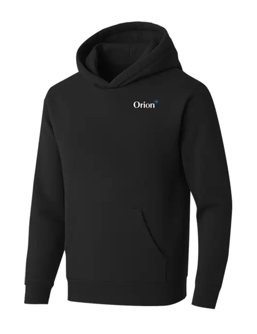 BELLA+CANVAS Black Sponge Fleece Pullover Hoodie w/Orion Logo