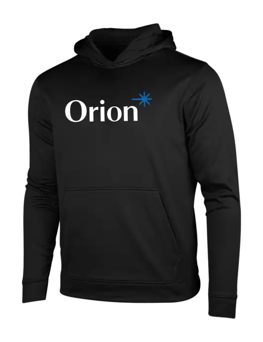 Black Fleece Sport-Wick Hooded Pullover w/Orion Logo