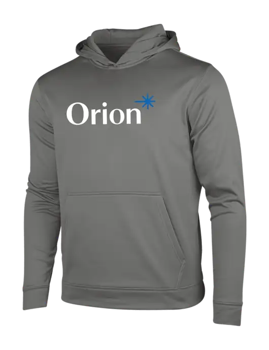 Dark Smoke Grey Sport-Wick Fleece Hooded Pullover w/Orion Logo