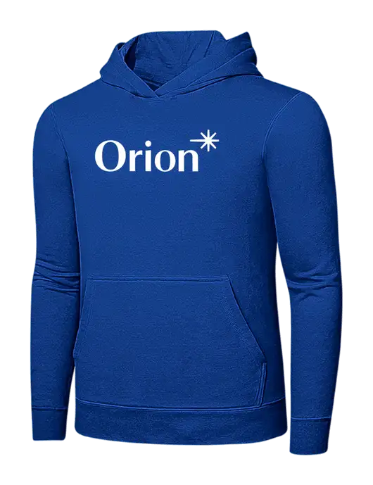 True Royal 7.8 oz Ring Spun Hooded Sweatshirt w/Orion Logo