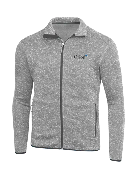 Grey Heather Sweater Fleece Jacket w/Orion Logo
