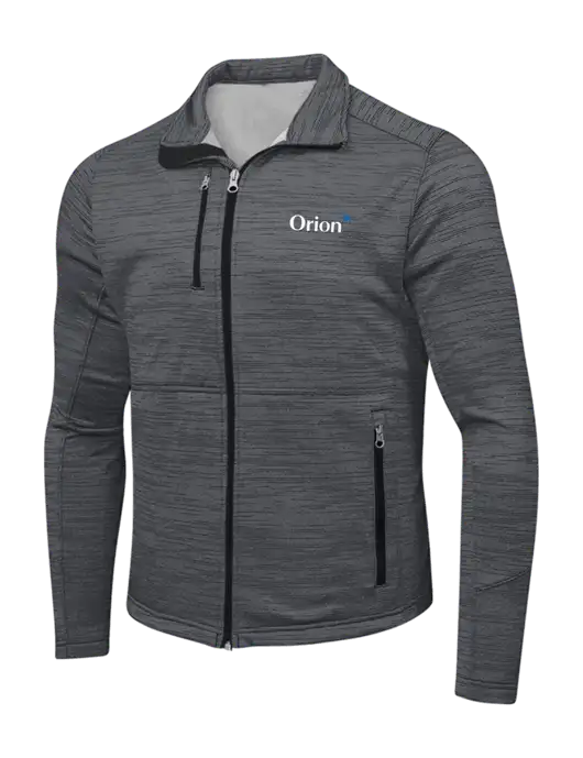 Dark Grey Digi Stripe Fleece Jacket w/Orion Logo