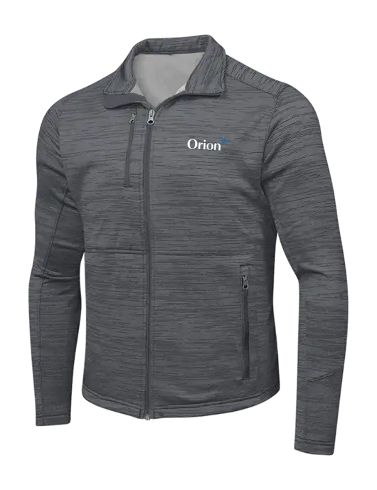 Medium Grey Digi Stripe Fleece Jacket w/Orion Logo