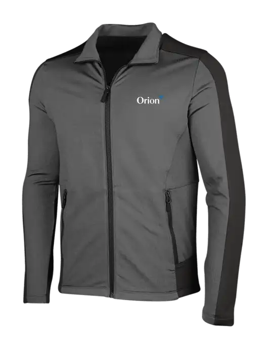 Medium Grey Heather Grid Fleece Jacket w/Orion Logo