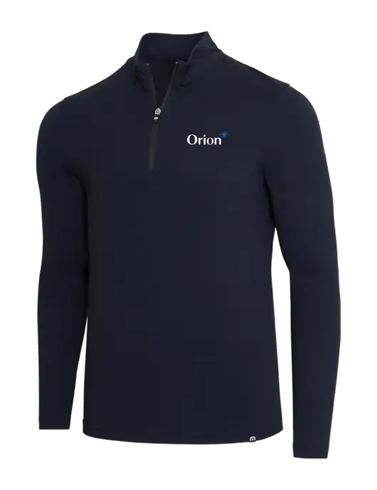 TravisMathew Black Crestview 1/4 Zip w/Orion Logo