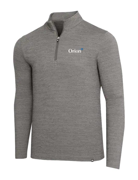 TravisMathew Medium Grey Heather Crestview 1/4 Zip w/Orion Logo