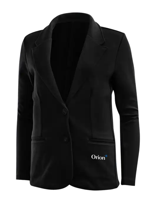 Black Womens Knit Blazer w/Orion Logo