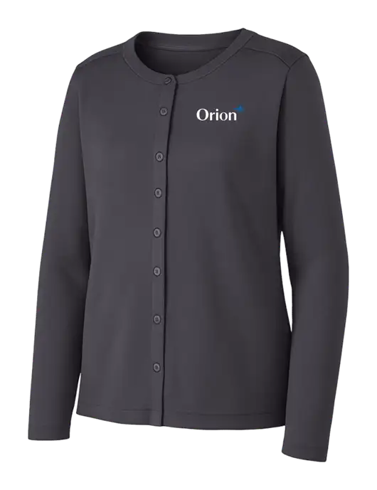 Grey Smoke Womens Concept Stretch Button-Front Cardigan Sweater w/Orion Logo