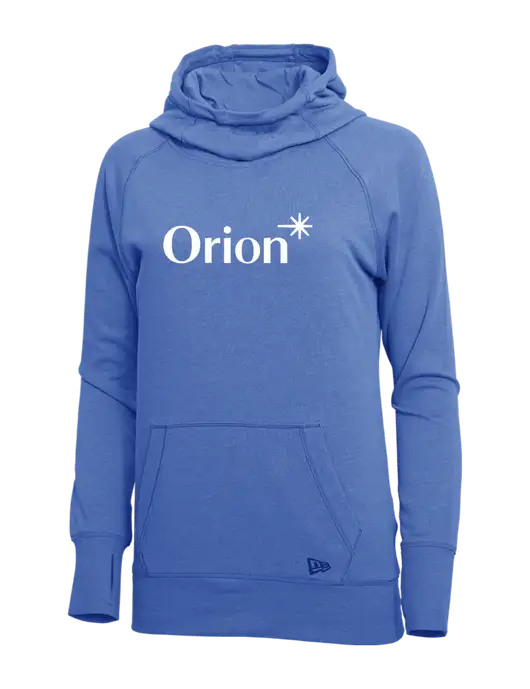 New Era Royal Heather Womens Tri-Blend Fleece Pullover Hoodie w/Orion Logo