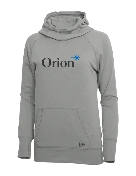 New Era Shadow Grey Heather Womens Tri-Blend Fleece Pullover Hoodie w/Orion Logo
