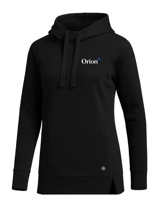 OGIO Black Womens Luuma Pullover Fleece Hoodie w/Orion Logo