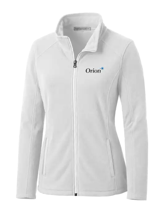 White Womens Microfleece Jacket w/Orion Logo