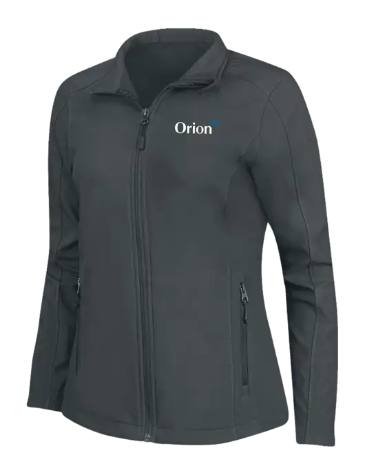 Charcoal Grey Womens Core Soft Shell Jacket w/Orion Logo