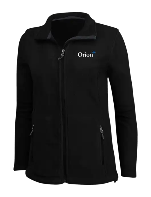Womens Black Fleece Jacket w/Orion Logo