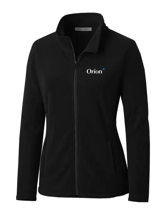 Black Womens Microfleece Jacket w/Orion Logo