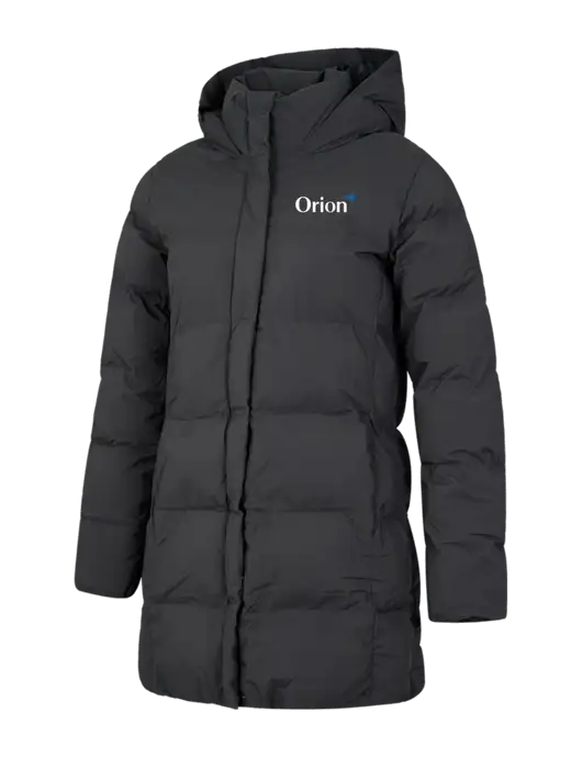 Mercer+Mettle Womens Dark Grey Puffy Parka  w/Orion Logo