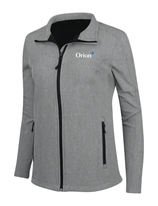 Medium Grey Heather Womens Core Soft Shell Jacket w/Orion Logo