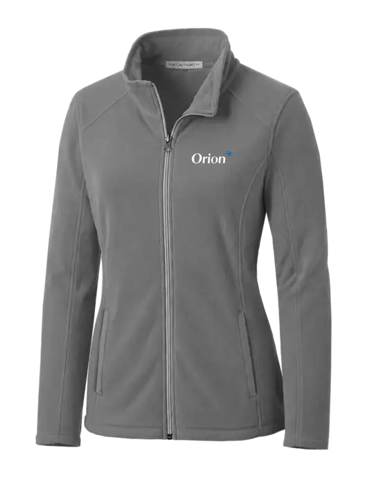 Medium Grey Womens Microfleece Jacket w/Orion Logo