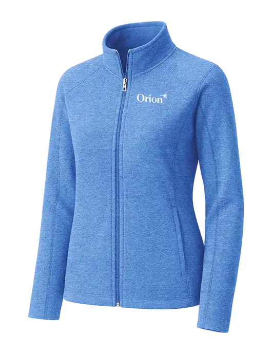 Light Royal Heather Womens Microfleece Full-Zip Jacket w/Orion Logo