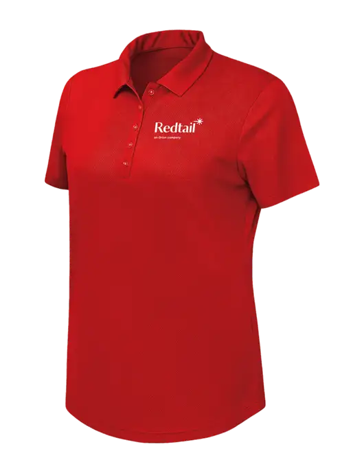 Callaway Womens Birdseye Red Polo w/Redtail Logo