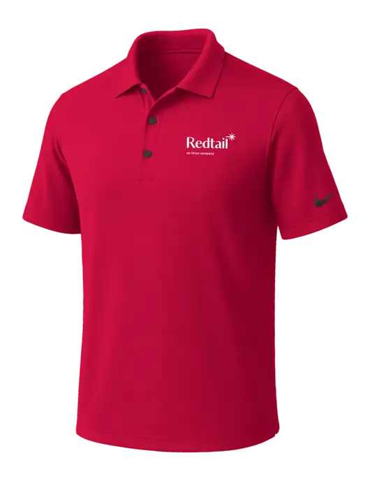 NIKE Red Dri-Fit Micro Pique Polo w/Redtail Logo