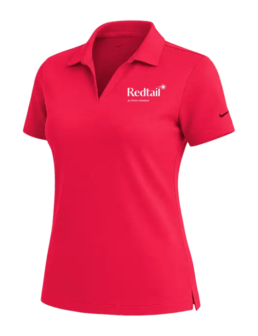 NIKE Red Womens Dri-Fit Micro Pique Polo w/Redtail Logo