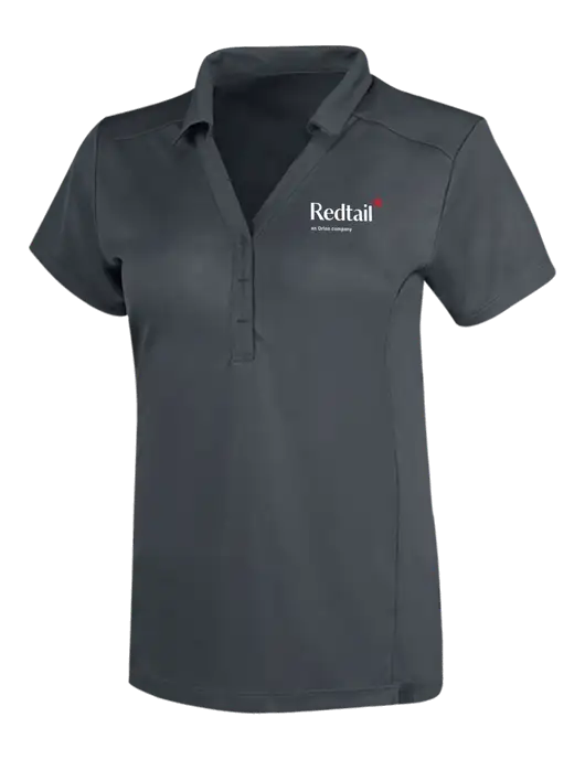 OGIO Dark Grey Womens Framework Polo w/Redtail Logo