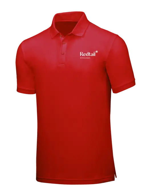 Red Core Classic Pique w/Redtail Logo