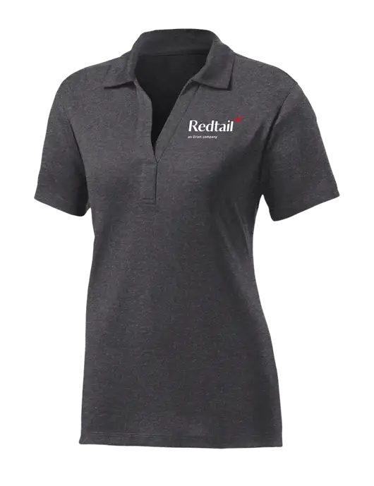 Womens Dark Grey Heather Contender Polo w/Redtail Logo