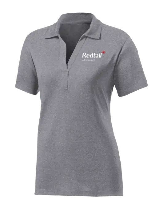 Womens Medium Grey Heather Contender Polo w/Redtail Logo