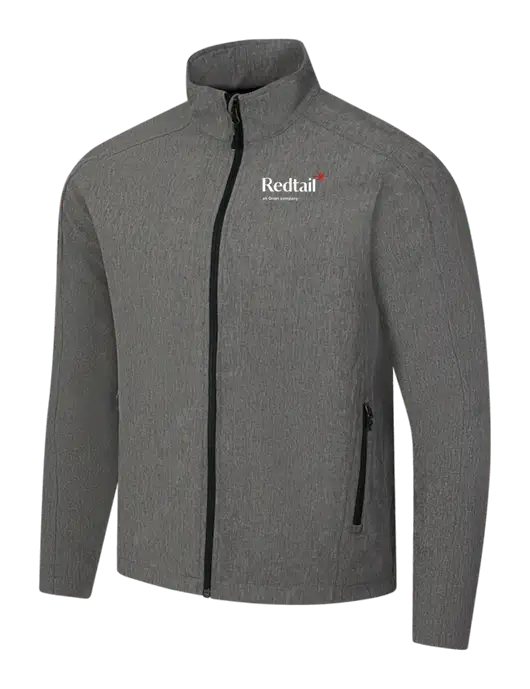Medium Grey Heather Core Soft Shell Jacket w/Redtail Logo